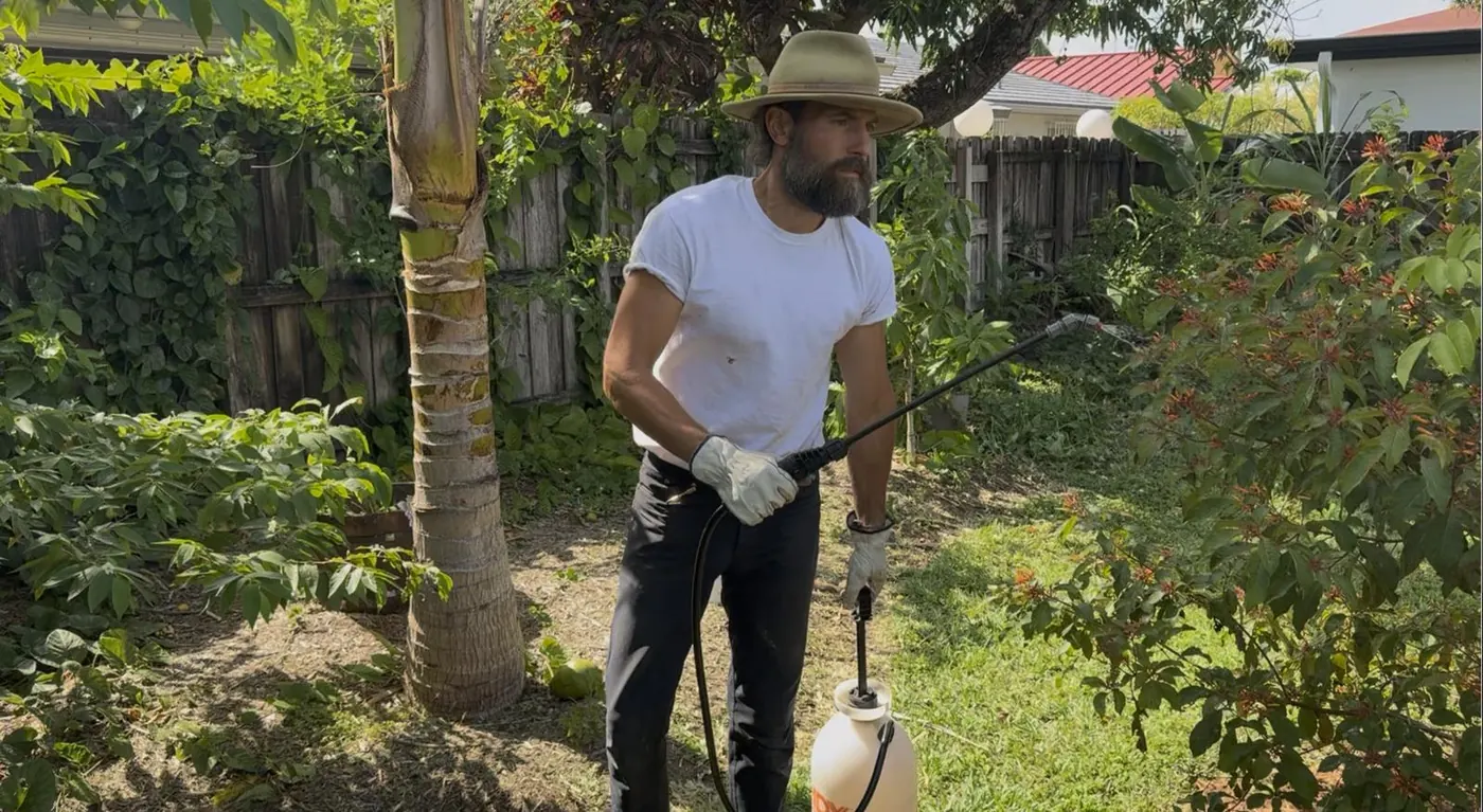 Brewing compost tea for a Florida food forest